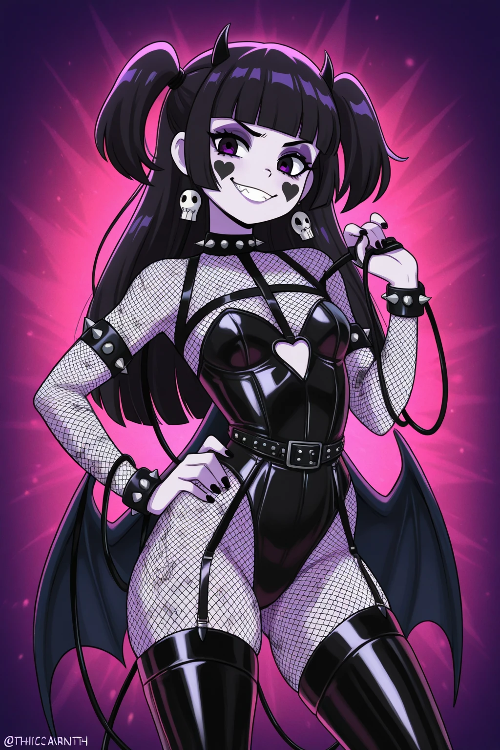 senko-san swimsuit. female, solo, 1female, toned, wide hips, very skinny, very thin, very slim, very slender, thick thighs, ifbb, thin waist, slendered abs, narrow waist, small waist, erection, boner, futa_overflow, futanari, gaming room background, bedroom, dark, lights out, smiling, excited, flat chest, flat chested, on all fours, bulge, bulge in the crotch, goth, gothic, fishnets, long hair, bikini harness, stripped fingerless long gloves, skull patterns, belts, ropes, spiky choker, steamy, sweaty, pentagram, on a bed, led rgb lights, dildo, sex toy, no panties, naked, nude, short hair