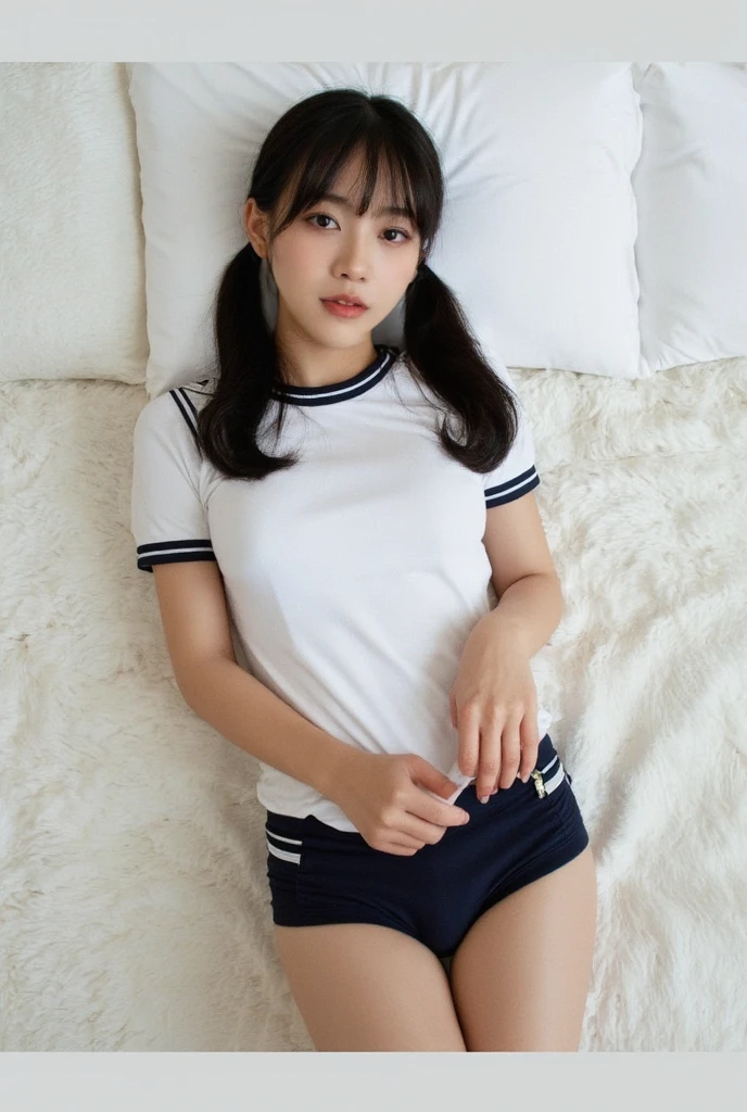 8k,Japanese,6 years old,innocent face,teenage girl,cute,summer clothes,everyday wear,sitting,black hair,on the bed,coastline,hair clip,night view,starry sky
