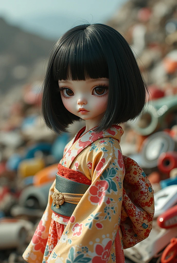 a beautiful baby cute girl in vintage bright colors traditional aodai viet nam, chibi style, city nigth, masterpiece, best quality, realistic:1.3, street, cyberpunk, sunlight, backlighting, artstation, intricate details, vignette, city night, antique car, Hoi An, Conical Hat traditional viet nam