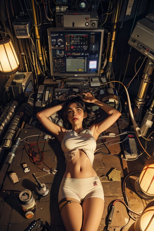 Woman being electrocuted