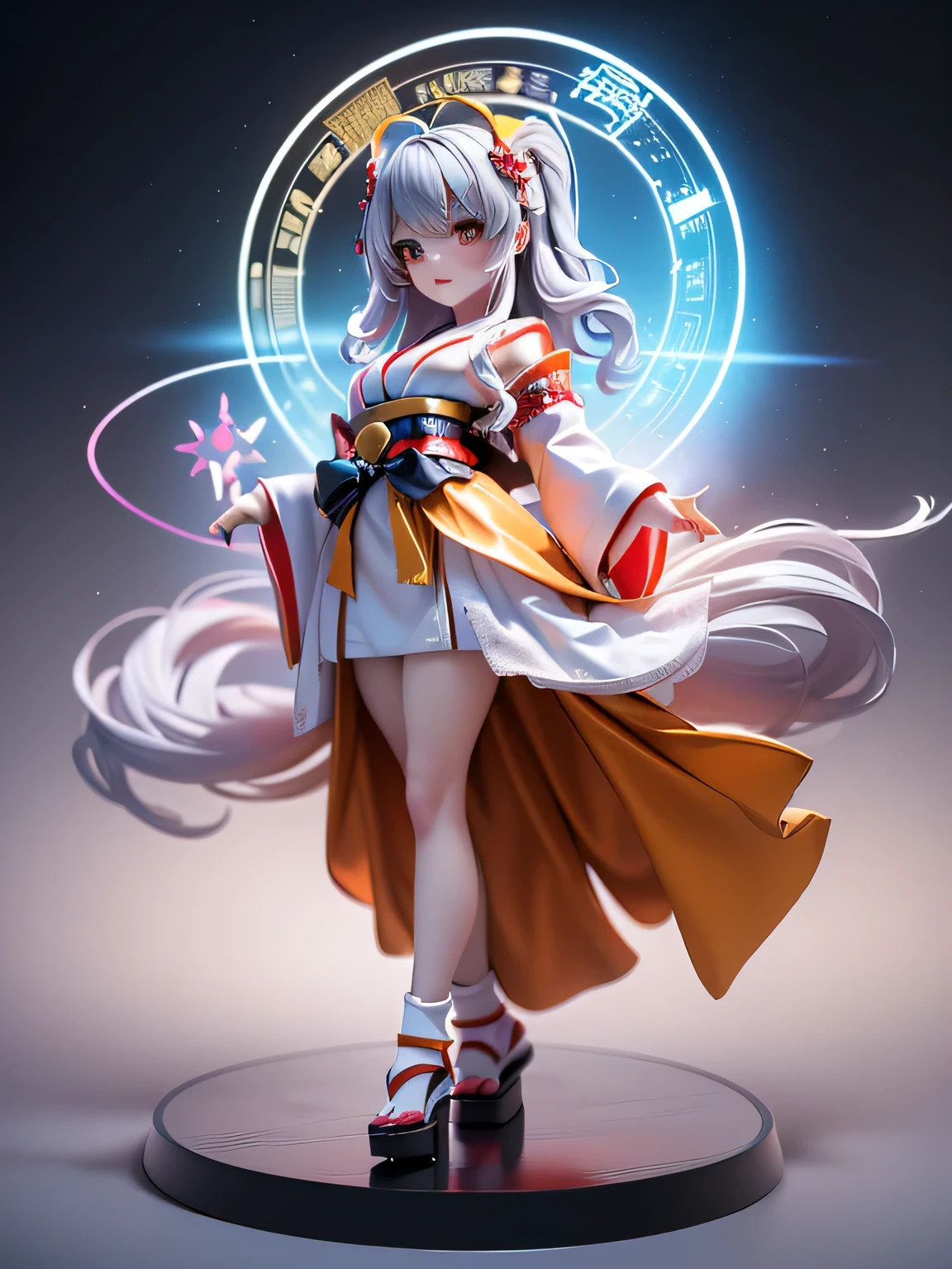 Long legs,white color hair,Positive numbers,on cheongsam,Super pretty face Charming eyes