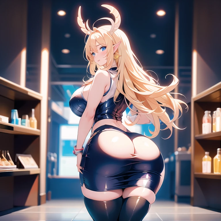 colorful render of princess peach smug at a nightclub squatting doing rapper pose looking back at the camera sweating, giving a middle finger, hourglass figure, eyelids halfway down, 3d art, night time, bight light, mirrored walls, spade shapes floating, single spade tattoo, black bunny leotard, fireflies, blushing, Steam, drinks, fishnet, high heels, from above, ray tracing, lifelike, oiled skin, tables, looking at camera