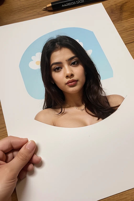 Make nude, nude , medium , brown nipples, realistic, nude