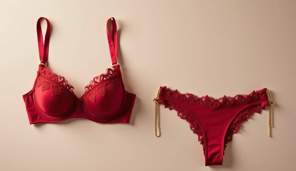 Sexy lingerie French woman in Red Lingerie with a baguette in her hands and a berret on her head