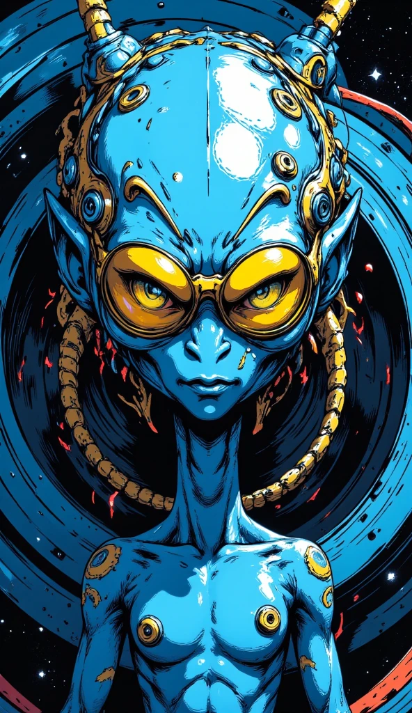 abstract, highly detailed, parted lips rich girl flapping xenomorph, abstract hut with explosion <lora:epiNoiseoffset_v2:0.8>
