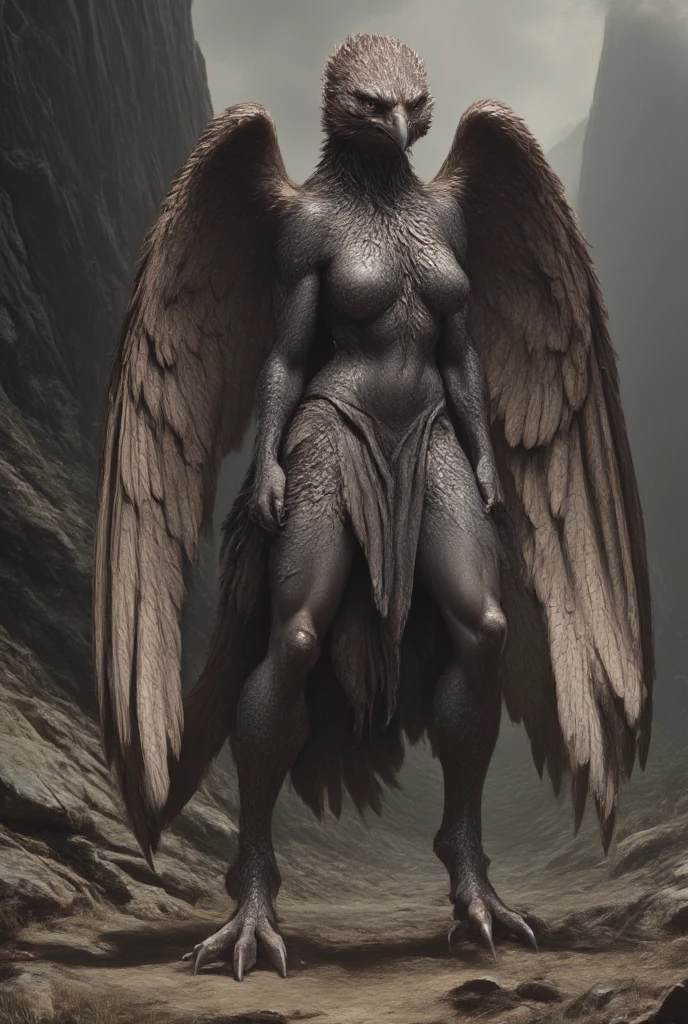 (Best Quality,Ultra-detailed,Realistic:1.37)、anthology、 Furious chickens、 Solo, Woman's, Atrocious、cruel、offensive、Evil face、Sharp beak、Detailed red eyes, Standing,large wings、alien symbiote,white feathered body、 Horror movie lighting、(Full body:1.8)