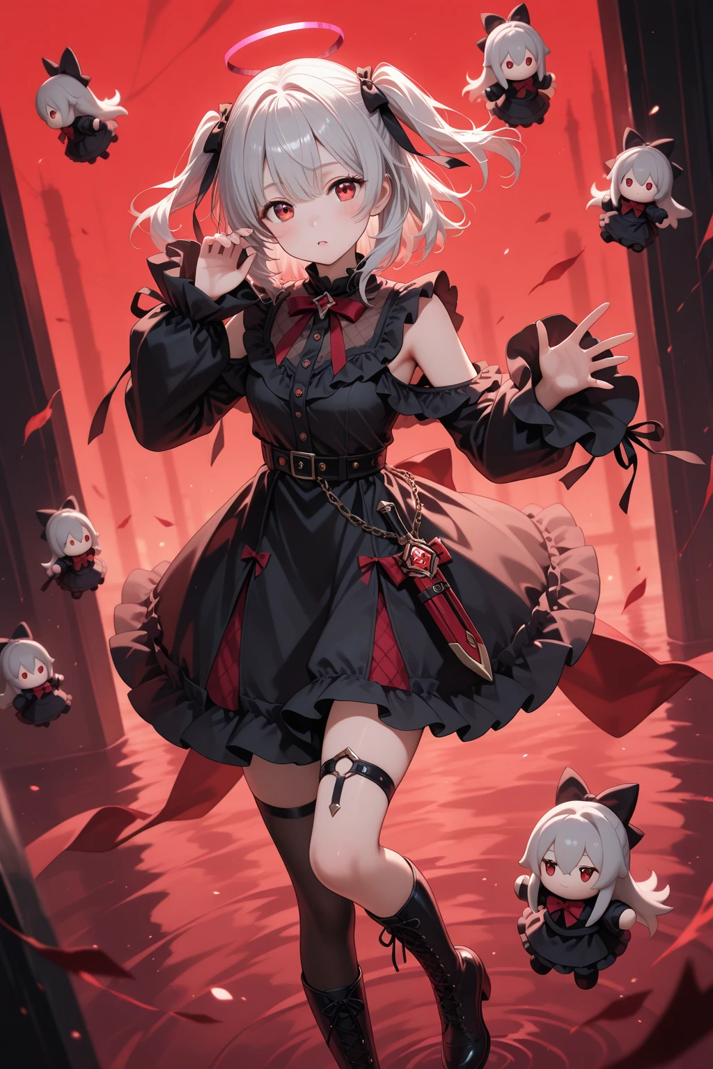 masterpiece, Highest quality, High resolution,(Highest quality,4K,High resolution,masterpiece:1.2),Very detailed,Realistic:1.37,masterpiece, Highest quality, Exquisitely crafted, woman, beautiful, elegant, smile, Blood, iridescent Long Hair, bangs, skirt, shirt, Long sleeve, Frills, shoes, (Red and Black:1.4), flower, spooky, Horror, head蓋Bones, Long Hair, Black Hair, Candles, Blood, hair flower, Dead, hair ornaments, Bone, doll, head蓋Bone, skeleton, Horror (theme),spooky altar background,Dark fantasy,Red color scheme,Ominous atmosphere,eyeを引く,Storytelling,anatomy,Anime Style,Concept Art,beautiful細部までこだわった顔と (((赤いeye ))),A terrifying ritual ,Satanic Ritual,Premature death,Improper behavior,クレイジーなsmile,Scythe Face,Girl Monster, beautiful, Delicate facial features, 鋭いeye, Sharp Fangs, 青White skin, blonde,robot,Cursed Painting, Dark Background, Cinema Lighting, Dramatic Shadows, Gothic style, Gloomy atmosphere, Dark fantasy, One Girl, , Please open your mouth wide, Open your mouth and baring your teeth,Sharp teeth like a beast, Wide lips, very wide mouth, Vermilion cheeks, ,(Bloodしぶき:1.4),Scary smile, smile,Fallen angel design, ねじれたsmile、Bloodまみれの、headからの出Blood,、Bloodしぶき、,(Bloodしぶき:1.4),Crossbones, head蓋Bone,Horror 一人の男の子, Cream colored hair, Gray Hair, Pearly hair, nice boy, Bunny ears, Loose-fitting clothing, Larger clothes, dark red eye, eyeの下のたるみ, dark circles under eye, やみcute, Fluffy hair, Voluminous Hair, skinny, slim, very skinny, Androgynous, cute, spooky, short hair, Horror, Faded colors, White skin, spooky, Unnaturally thin, I'I am hungry, eye, eye in background, sharp eye, Long eyelashes, Under the eyelashes, Loose shorts, レースshirt, Frillsshirt, Tie the ribbon'head, Detailed clothing, A loose cardigan, Open cardigan, 滴るBlood, that'terrible, nightmare, Haunted, stitch, patchwork, string, Injury, hell, Injury on arms, self-harm, cut, Blackfingers, factory, Abandoned, A dismembered ghost,Many heads,Many heads,Lots of faces,Multiple faces,Multiple Girls,Frolicking Girl,複数のwoman,tea ,クレイジーなsmile,look up,Face shot,Scythe Face,Girl Monster, slave,beautiful, Detailed portrait, Delicate facial features, 鋭いeye, Sharp Fangs, 青White skin, Thick chain, Dark Background, Cinema Lighting, Dramatic Shadows, Gothic style, Gloomy atmosphere, Dark fantasy, One Girl, , Please open your mouth wide, Open your mouth and baring your teeth,Sharp teeth like a beast, Wide lips, very wide mouth, Vermilion cheeks, ,(Bloodしぶき:1.6),Scary face, Laughter Witch design, ねじれたsmile、Bloodまみれの、headからの出Blood,,、Bloodしぶき、,(Bloodしぶき:1.6),Crossbones, head蓋Bone, , Horrorスタイル, ((Fantasy Witch Costume)), ((Flowing white hair)), ,(Bloodしぶき:1.6),womanの曲線, Large Breasts, Thick thighs, Sexy flat stomach, Perfect hands, Perfect anime face, ((dark lolita dress)), Are standing, ((邪悪なsmile)), ,(Bloodしぶき:1.6),Victorian cities, gaslight, Steam circulates, Moonlight Illumination, night lighting, A sky filled with stars and galaxies,disaster々new devil horns,,(Bloodしぶき:1.6),アニメゾンビWitch design, ねじれたsmile、Bloodまみれの、headからの出Blood,,、Bloodしぶき、,(Bloodしぶき:1.6),Crossbones, head蓋Bone,,Photo Background,Wide Shot,Scythe Face,Girl Monster, slave,beautiful, Detailed portrait, Delicate facial features, 鋭いeye, Sharp Fangs, 青White skin, Thick chain, Dark Background, Cinema Lighting, Dramatic Shadows, Gothic style, Gloomy atmosphere, Dark fantasy, One Girl, , Please open your mouth wide, Open your mouth and baring your teeth,Sharp teeth like a beast, Wide lips, very wide mouth, Vermilion cheeks, ,(Bloodしぶき:1.6),Scary face, Laughter Witch design, ねじれたsmile、Blood
