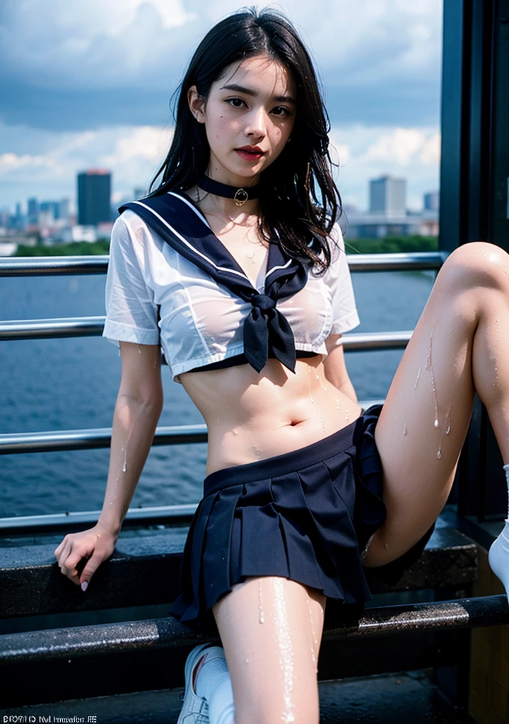 ((top-quality、masuter piece:1.3))、２０1 year old girl、Beautiful girl emphasizing slender abs:1.3、(a short bob、Shortwave Bob、huge-breasted:1.2)、(((Touching the pubic area with your hand:1.2、Climax face)))、hyperdetailed face、A detailed eye、二重まぶた、Face of sexual pleasure、Panting face、Iki face、beautiful countenance、barechested、Full body like、((Recurve the body、barechested))、a wet body、((barechested、Touching the pubic area with your hands)、You can see the shape of the nipple、(((The nipple is visible、Pubic area visible、Wet、My legs are wide open、The wind flips up the skirt、Exposing the pubic area.)))、(((Climax face、Touching the pubic area with your hand)))、Raw photo、Face in love、Take off your see-through blazer、no panty、no-bra、Two hands、Two legs、Photo Quality、Toned waist、Beautuful Women、Beautiful waist constriction、no panty、The pubic area gets wet and the juice drips., (top-quality), (ultra-detailliert), (​masterpiece), (wall-paper), (详细的脸), (dynamicposes、See-through blazer skirt)、(((Show off with your pubic area open with your fingers up)))、Stand with your legs open、Gooey crotch、The juice is filamentous.、Beautiful crotch、Precise pubic area、Wet eyes、Beautiful ass、Stand in a sexy posture、Press your crotch against the camera、Spread the pubic area with your hands