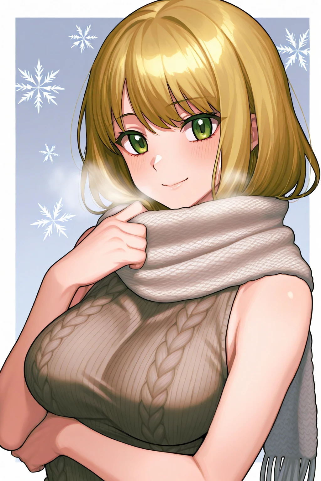 best quality Saber big breasts bikini forest snow die scarf