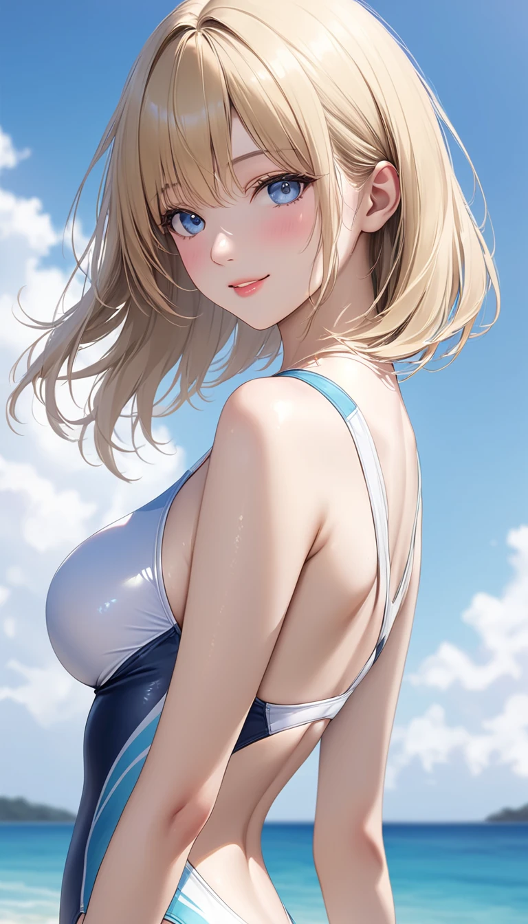Masterpiece, Best Quality, Movie Stills, 1girl, Cloud Girl, Floating in the Sky, Close-up, Bright, Happy, Warm Soft Light, Sunset, (Sparkle: 0.7)
(Wearing swimsuit) --auto --s2