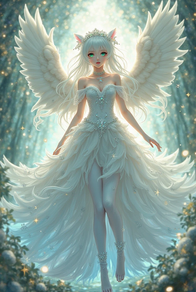 best quality, masterpiece, full body,
(adult:1.6) pretty woman with angelic face, (smirk:0.4), Lumineer,
fireluminensce loose hair,
sparkling eyes,
victorian dress, floating white synapticslightning,
floating light particles, centered, surrounding by fog, in the dark forest, light by bioluminensce leaf forest,