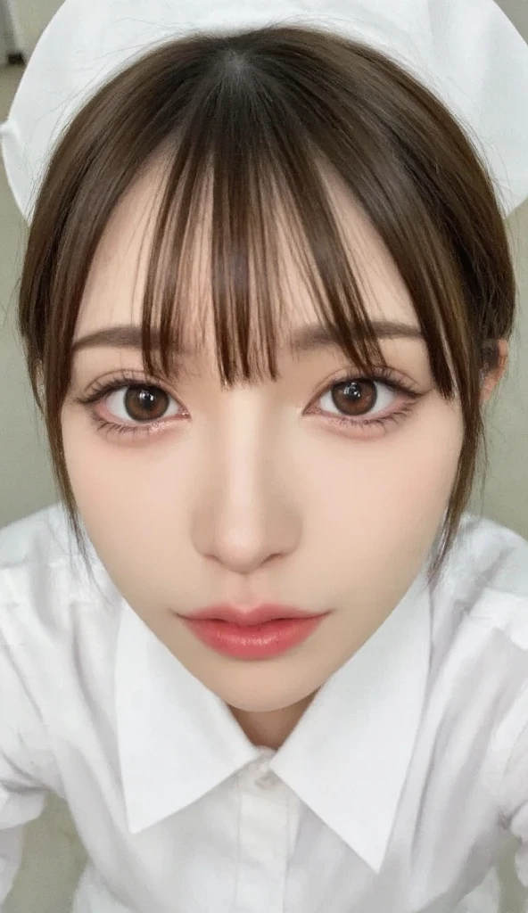 (Realistic、Like a photograph、Live Action、8K, Realistic, RAW Photos, Best image quality: 1.4), Single-lens reflex camera、RAW Photos, Highest quality, Realistic, Very detailedな CG Unity 8K 壁紙, Written boundary depth, Cinematic Light, Lens flare, Ray Tracing, Realistic background、(Wear glasses、tight turtleneck long sleeve knit:1.4、Pleated skirt:1.1、Big Breasts)、((Upward glance))、((ultra high density skin))、 1 female,Cute Japanese Woman、Japanese office lady sitting and working、((whole body:1.5),View the computer:1.1、short hair:1.2、Pink inner color hair、tie your hair with a hair clip、I like that style、stylish、Very detailed、Pay attention to the details、Perfect outfit、(Sunburned skin)、Beautiful feet:1.1,View from above