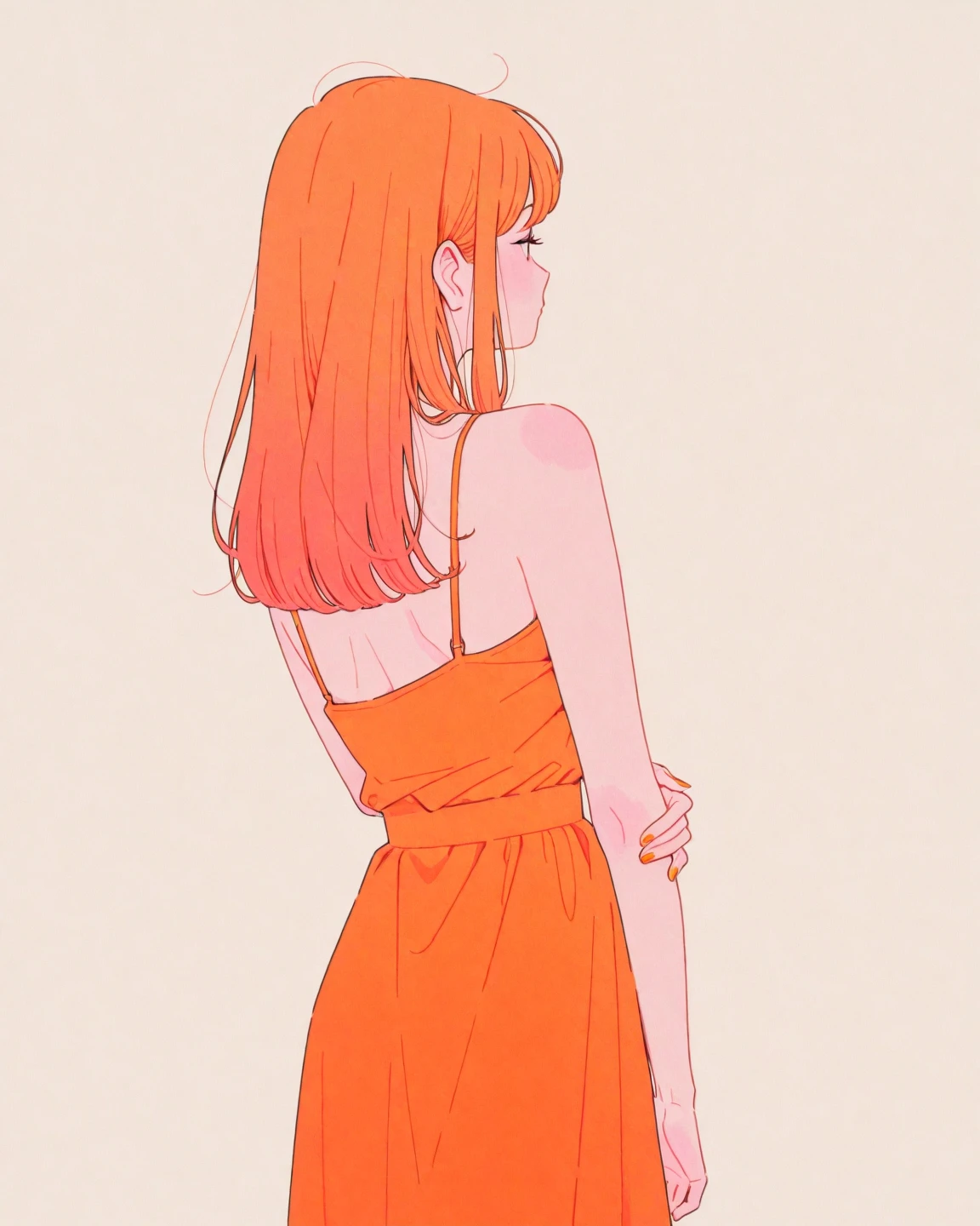 comic toons, 1 girl, thin, tall, light foot, long hair, waist-length hair, red hair, blue eyes, lined eyelids, piercing on the right ear, black dress, long dress, elegant dress, v-neck dress , full body, kneeling, transparent display case, exhibition display case, trapped in display case