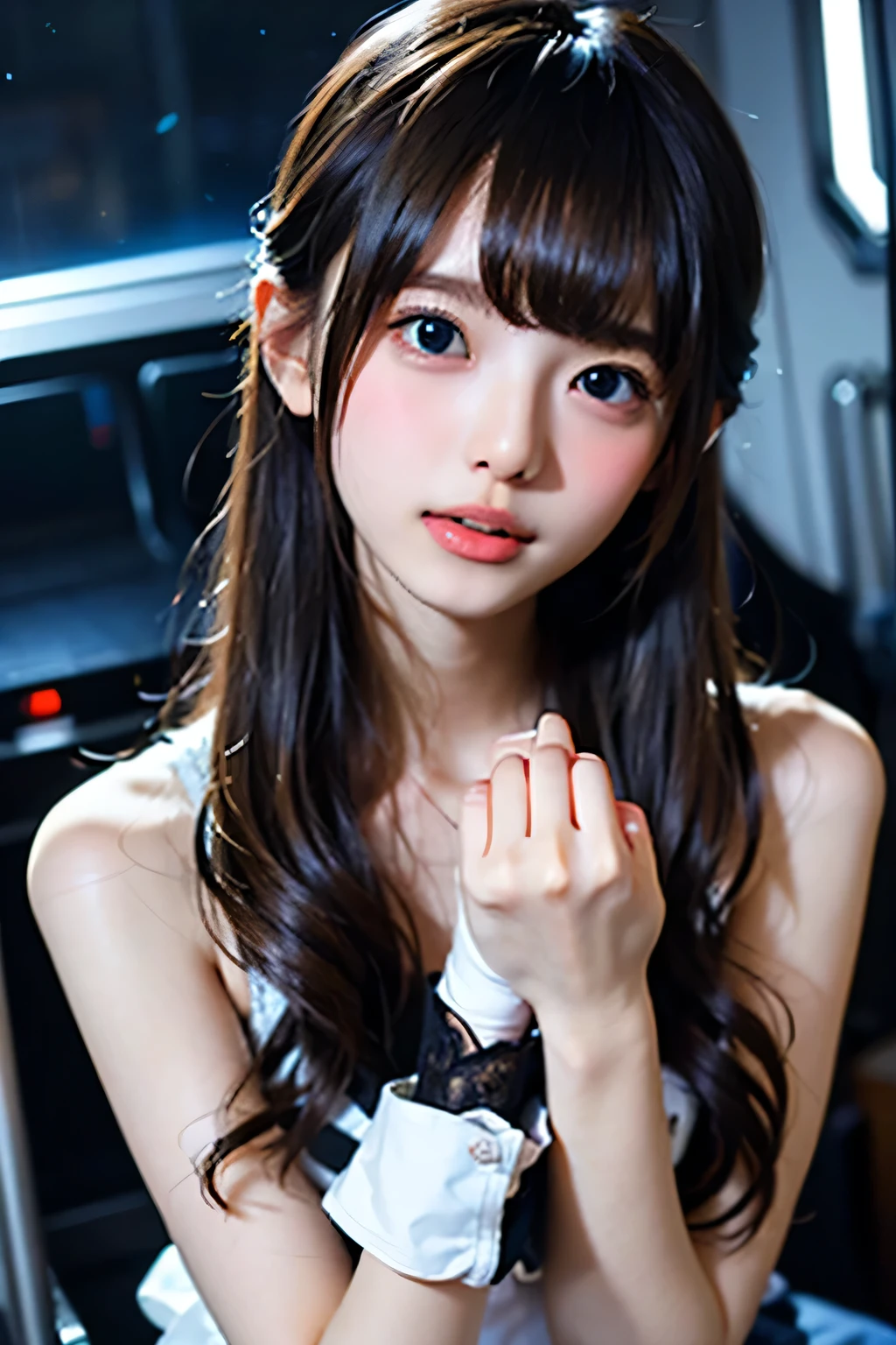 nsfw, (Masterpiece, Best Quality: 1.3), (8k, RAW photo, best quality, masterpiece:1.2), ultra high resolution, ultra high quality, (photo realistic:1.2) delicate facial features, Detailed-face, ultra detailed, sexy girl, bright asian wet shiny skin, high quality skin texture rendering, masterpiece, nsfw, photograph of beautiful 15 year old naked girl, (very small breasts: 1.3), masterpiece:1.2, highest quality), (realistic, photo_realistic:1.2), perfect legs spread exposing perfect slightly pink pussy, doing ahegao at viewer, 8k, high resolution, hyperrealism, hyper realistic, real hands, ((hair twin tail)),
(((naked:1.3))), (undressed), showing breasts, showing pussy, spread legs, Bukkake excessive cum, cum on body, cum on pussy bukkake, full of semen, high-heels, in the car parking, aika-sawaguchi, ((very small breasts: 1.4)), ultra wide angle lens: 1.2,