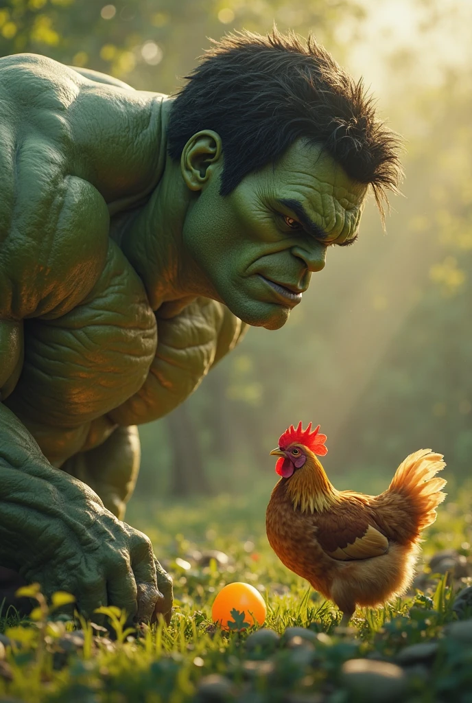 Rooster beating Marvel&#39;s Hulk
