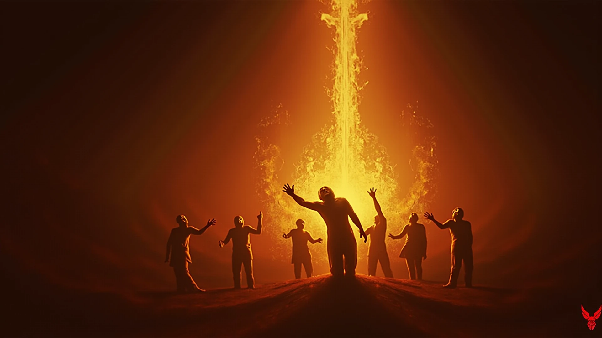 Hello with people burning in it