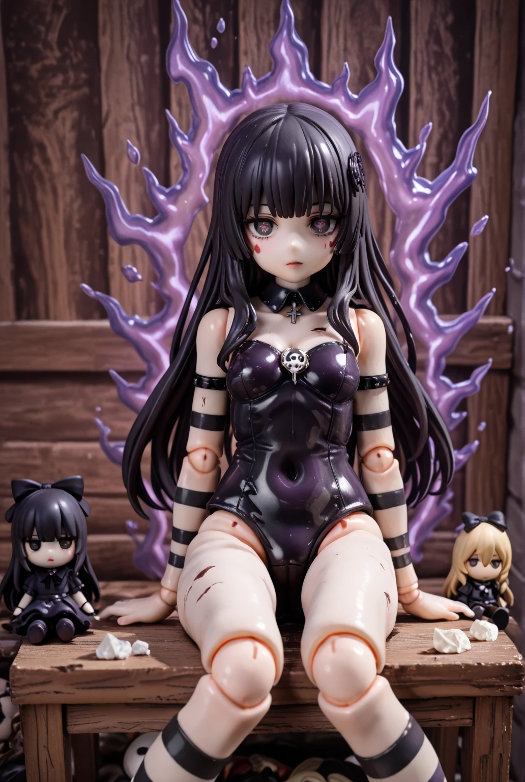 (completely nude), flat chest, ((empty eyes)), closed mouth, pussy, cum, nipples, cum in pussy, small breasts, (((tiny))), (((Petite))), loli:1.4, (masterpiece, best quality:1.2), 1girl, solo, long_hair, petite, animal_ears, fox_ears, kneehighs, hair_ornament, black_hair, bangs, white_socks, sidelocks, yellow_eyes, blunt_bangs, red_footwear, illustration, 8k, hd