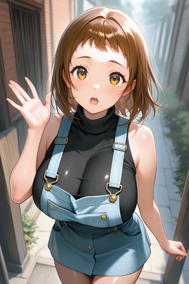 masterpiece, best quality,anime style, 1 girl,(((slender body))), (((small breast))),(((Jacket, Open your clothes, Open jacket, Blue jacket, ground vehicle, Sports Bra, bicycle,buruma))),(((((brown penis tentacles bound the girl))))), ((((restrained, arms behind back)))),((((cum)))), (beautiful face), (((medium hair))), (((messy hair))), ((((brown hair)))),detailed beautiful skin, (perfect hands, perfect anatomy)