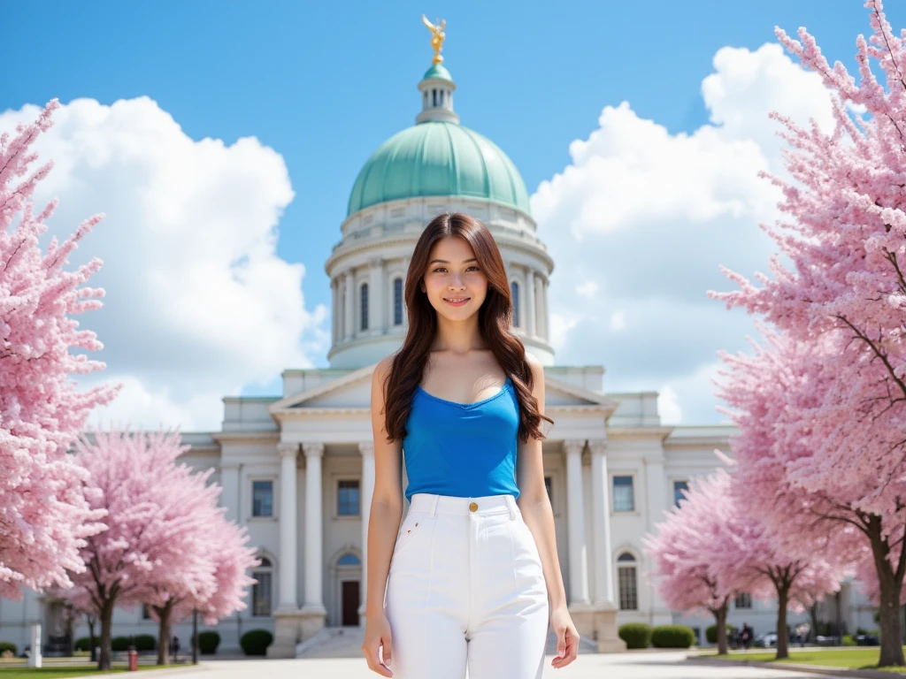 photograph, dslr photo, chest of a beautiful asian woman, (busty), (big breasts), (cleavage:1.2), dark purple tank top