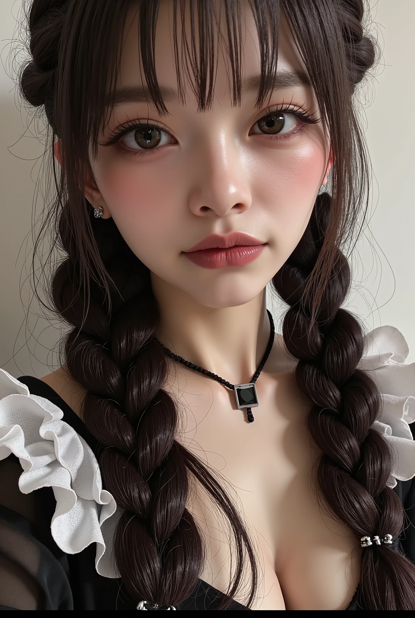 (masterpiece, Highest quality:1.2), One Girl, 12 years old, cute, Expressionless, alone, Small Nose, Small red cheeks and nose, 非常にcute表情, Random Hairstyles