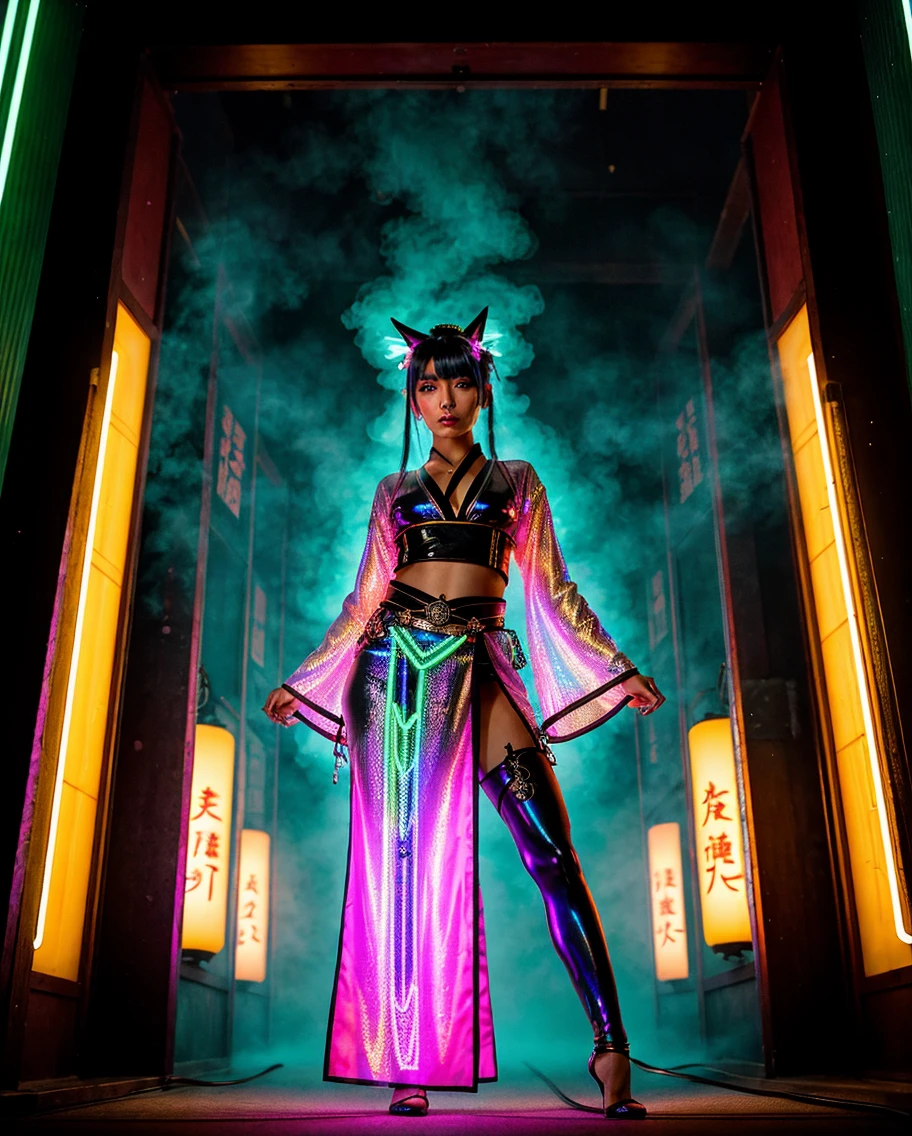 (loud, energetic, vibrant) LadyBoy Batman is fiercely (punching:fist fight) LadyBoy Joker in a (glamorous:elegant) LadyBoy strip club in Thailand. Both characters are wearing (extravagant,colorful) costumes that emphasize their (feminine:mysterious) allure. The crowd in the club is (panicked, thrilled) as they watch the epic confrontation unfold.
The (mesmerizing:1.1) club interior is adorned with (glittering:luxurious) lights and (glamorous:elegant) decorations, creating a (sensationally vibrant, electrifying) atmosphere. The stage is illuminated with (dynamic,stunning effects), adding to the palpable tension of the scene.
LadyBoy Batman, with (beautifully detailed eyes, steely gaze), showcases a (toned,fit) body and (strikingly confident) posture. His (flowing cape, bat emblem) catch the (flashing:1.1) lights as he unleashes his powerful punches on LadyBoy Joker.
On the other side, LadyBoy Joker boasts a (mischevious grin, wickedly charming face) and (vibrantly colored hair) that complements hiischievous, cunning) personality. His vibrant outfit, consisting of (colorful patterns, exaggerated features), accentuates his (eccentricity, unpredictability).
In the midst of the chaos, the crowd consists of a diverse mix of (excited, bewildered) club-goers. Some are (dancing, cheering) in their revealing outfits, adding to the raucous atmosphere. Others are (hiding, gasping) in fear, seeking refuge from the intense battle happening before their eyes.
The (best quality, high-res) artwork captures every (minute, intricate) detail of the characters' costumes and expressions. The (ultra-detailed) rendering ensures that even the smallest aspects of their appearance are faithfully represented. The portrayal is (photorealistic, realistic:1.37), enabling viewers to immerse themselves fully in the spectacle.
With its (dynamic composition, vibrant color palette), the artwork encapsulates the (excitement, energy) of the scene. The interplay of (dramatic lighting, colorful lighting) casts dramatic shadows, enhancing the intensity of the moment.
Overall, this prompt captures the intense (superheroic, theatrical) showdown between LadyBoy Batman and LadyBoy Joker in a lively strip club setting. The attention to detail and high-quality rendering elevate the artwork to a masterpiece worthy of admiration.