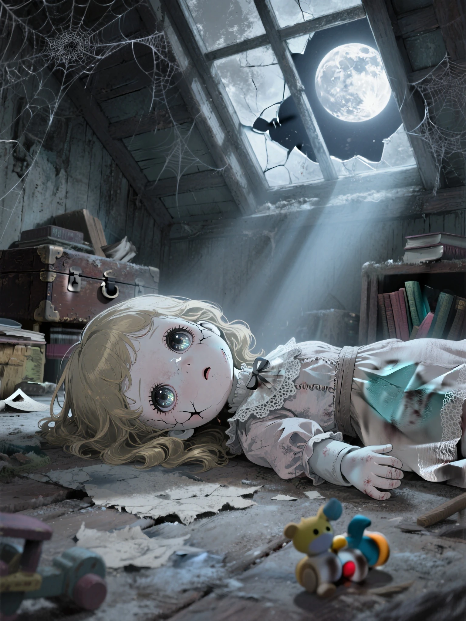 A close up of a tween laying in a bed with a blue sheet, masterpiece, 1girl, solo, a very young sexy Alice in Wonderland with blonde hair, powder blue dress with white apron, white stockings, cleavage, dynamic, ultra high def, 32k, (perfect anatomy:1.5), perfect legs, in the style of Artgerm and Adam Hughes, bed, matingpress, 1boy, , sex, spread legs, lying, on back, missonary pov (anally penetrated:1.1), ahegao, (holding breath:1.5)