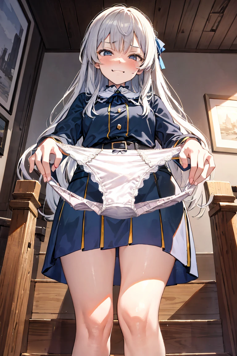Anime Kawaii sexy Perfect Slim sensual body large breast and huge thighs, An intricate and highly detailed illustration of anime (Young girl).  female, standing, direct, 1 girl, looking ahead at viewer, handcuffs on the hands, with a collar around the neck, slave, posição standings para cima, ((black choker, Handcuffs on legs and arms)) show ass, Fur trim, own hands together grabbing your own buttocks