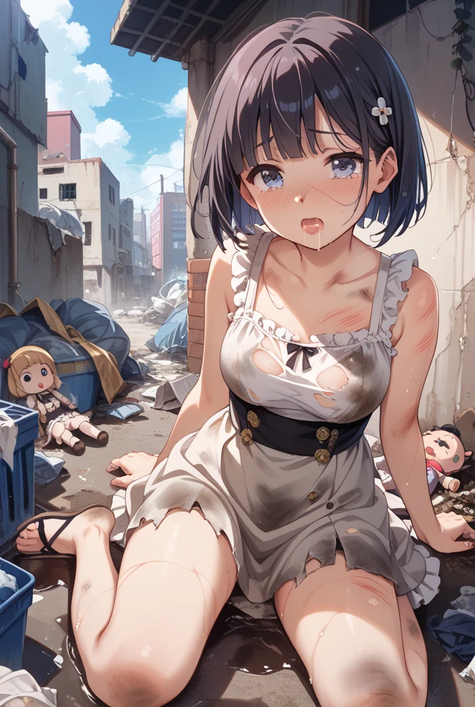 Desert Island Survival、Rocky area、Sandy Beach、Ocean、Forest、Distress、Hardcore、Nipples、Raped by an old man、Deepthroat、Oral sex、Blowjob、Big dick、Pussy、Covered in semen、Many large bruises、Girl、Girl、Short、Younger、Lower school year、Baby Face、flat chest、Watery eye、Marks of being beaten、Violence、Scared、Bandage、Fashionable clothes、Dynamic Angle、masterpiece、best quality、ultra-detail、scar、My hair is messy、scream and ask for help、Your clothes are torn