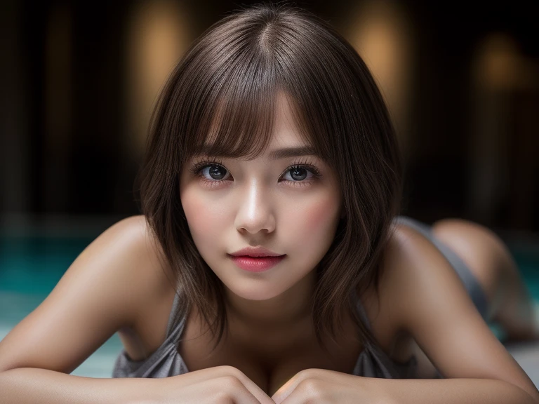 Girl with Camera, mix 4,(8K, RAW photo, highest quality, masterpiece:1.2), (realistic, photo-realistic:1.37),1 girl,cute,cityscape, night,  professional lighting, photon mapping, radio city, Physically based rendering, gradient brunette hair, short curly hair, good looking, girly, white ball set, excellent image quality, High resolution, 1080P, (clean face), (Detailed facial description), (detailed description of hands), (masterpiece), (Detailed CG), extreme light and shadow, messy hair, masterpiece, Rich details, (exquisite features), (best image quality), (masterpiece), (fine eyes), looking forward to your eyes, delicate clavicle