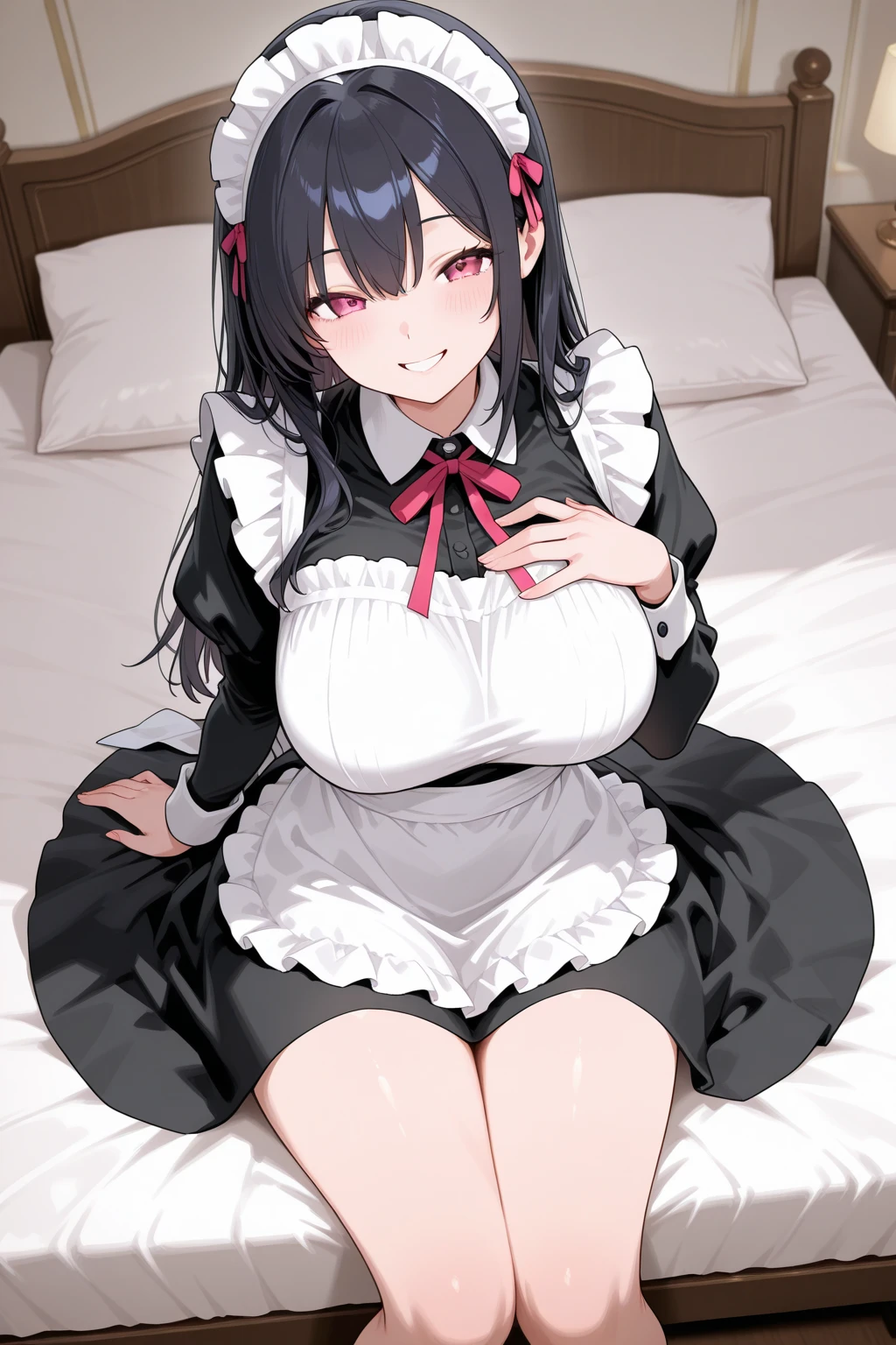 woman、Big Breasts、Gothic Lolita、Big Ass、、drunk blush、Frog Pose