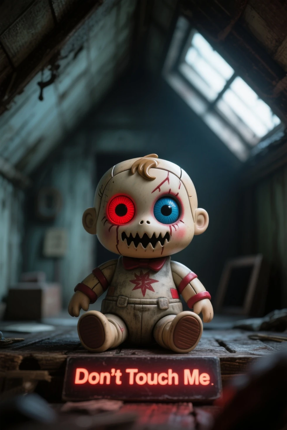 (knitted toy voodoo doll:1.9), (Voodoo Doll in an Abandoned Hospital:1.5), (Clothing: old patient gown with sinister stains:1.0), (Accessories: enchanted syringe emitting a toxic glow, floating haunted medical tools:1.2), (background: decayed hospital ward with flickering lights and ghostly apparitions:1.2), best quality, masterpiece, detailed soft oil painting, detailed background, dramatic cinematic lighting, soft edge lighting, professional, dramatic lighting, hard edge lighting, ultra quality, 4k, masterpiece, best quality, 8k, ultra high definition, high resolution, extremely detailed