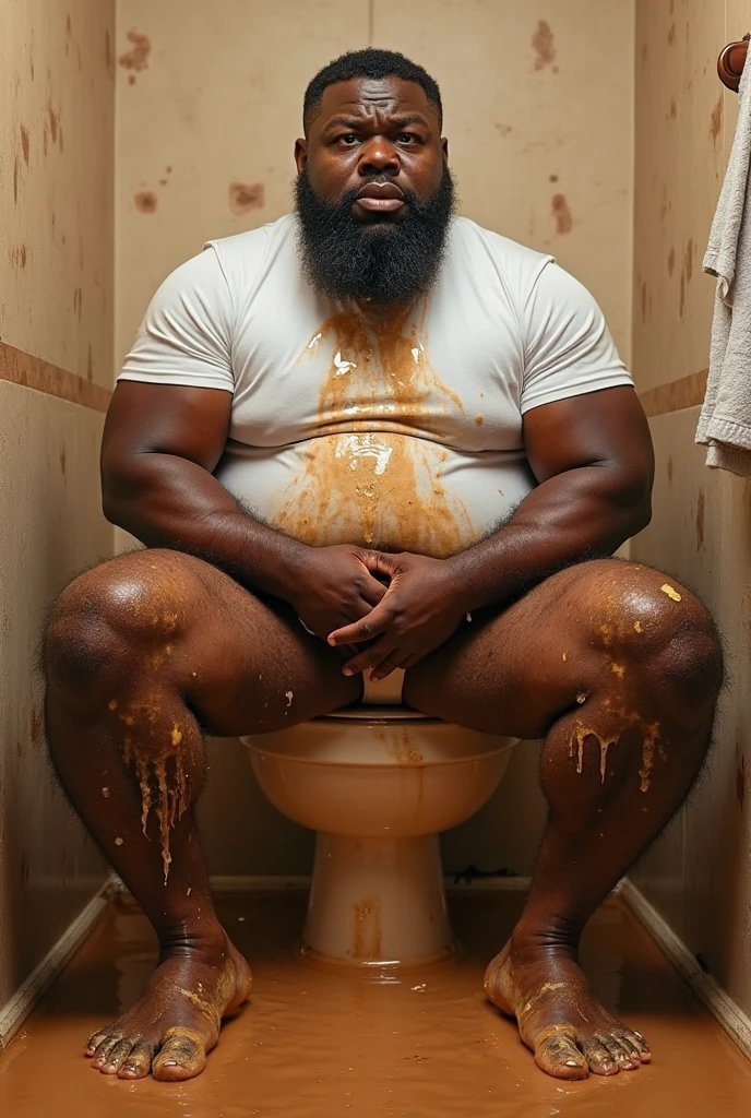 fat black guy with cigarette out of his penis naked