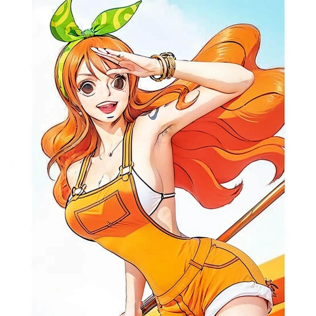 Nami, kawai, beauty, sexy, orange,