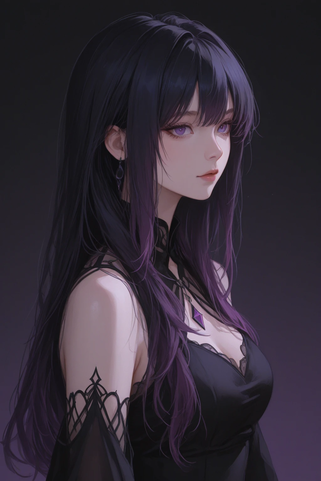 1 person, 最high quality, masterpiece, High resolution, [purple|Sliver|green] _hair, Black mini skirt, hair accessory, necklace, jewelry, Beautiful Face, I&#39;m looking forward to, Full body image, Realistic, Outdoor, Modern Square, Two-tone lighting, (Skin with attention to detail: 1.2), 8k UHD, Digital SLR, Soft Light, high quality, Volumetric Light, Frank, photograph, High resolution, 4K, 8k, Background Blur