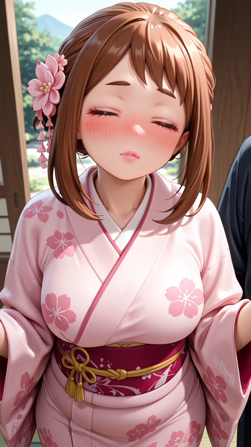 (NFSR8k, highest quality, masterpiece:1.2), Very detailed, (High brightness:1.3), (High Contrast:1.1), (High chroma:1.1), (Anime screenshots:1.20), ((one person)), ((one personの身長140㎝幼女:1.5)), ((hair ornaments:1.2)), Hair between the eyes, Pink Hair, bangs, ((Medium Hair)), Black Hair, Green Eyes, skin, (((Both sides up:1.10))), ((Beautiful Eyes:1.2)), (cute eyes:1.2), ((Eye for details:1.5)), cute, (((((Ahegao:1.30))))), (((((Big Breasts:1.30))))), (((Puffy nipples))), (((((A very torn white yukata:1.45))))), ((the body is slim:1.10)), ((blush)), ((Standing on tiptoes:1.5)), (Outdoor, Beach, water surface, Day), ((whole body:1.2)), (cute smile:1.5, Open your mouth), ((Squat:1.5, Spread your legs:1.5)), (Shiny skin:1.10), (Oilskin:1.5), ((Very seating:1.10)), (((Grabbing her right breast obscenely with her right hand:1.25, Grabbing her left breast obscenely with her left hand:1.25)))), ((Basic structure of the human body:1.35)), ((tsurime:1.10)), ((((Massive vaginal ejaculation:1.20, Insert a 30cm thick penis into the deepest part of the vagina:1.10, 30cm thick penis rubbing inside the vagina:1.10))))