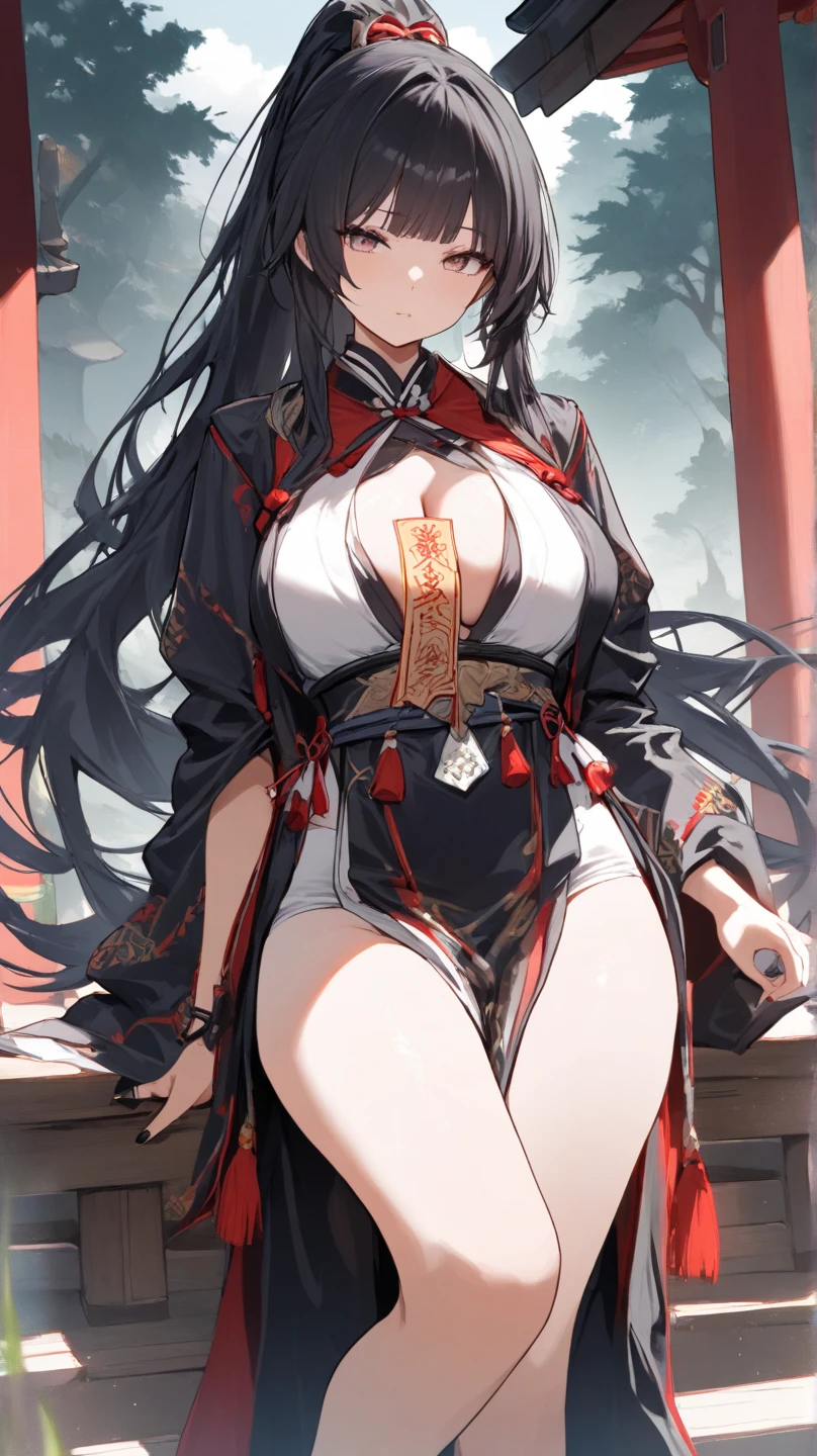 anime girl with a very large breast and a very long black hair, Kantai Collection Style, Onmyoji detailed art, albedo from overlord, Seductive Anime Girl, by Shitao, best anime 4k konachan wallpaper, Onmyoji, from girls frontline, from arknights, kancolle, azur lane style