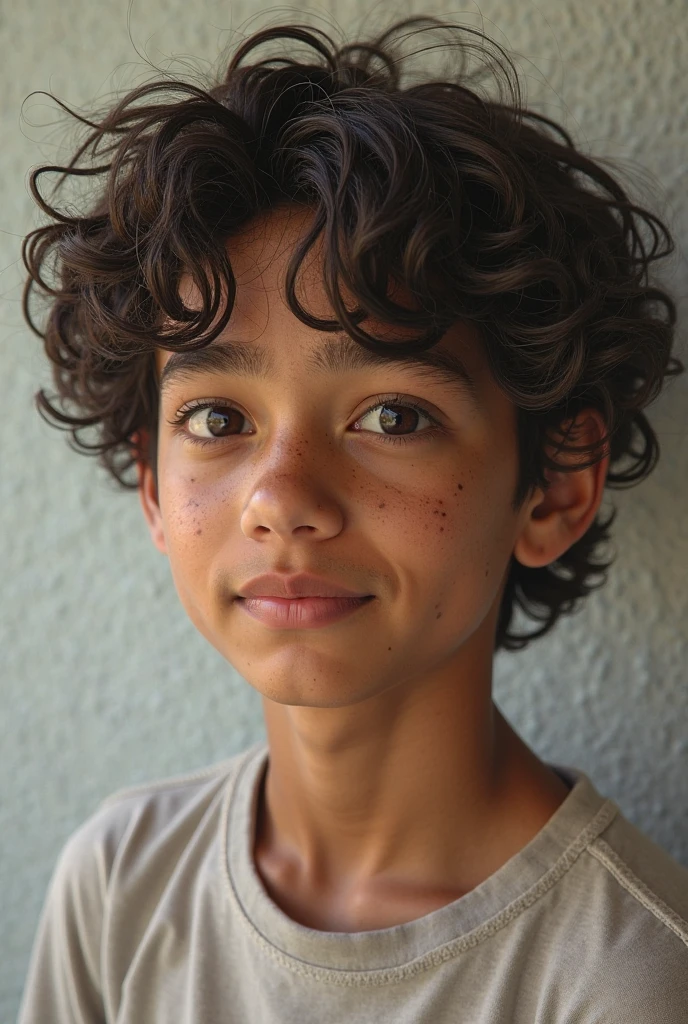 a photo of a handsome  Mexican teenager with a childlike face

