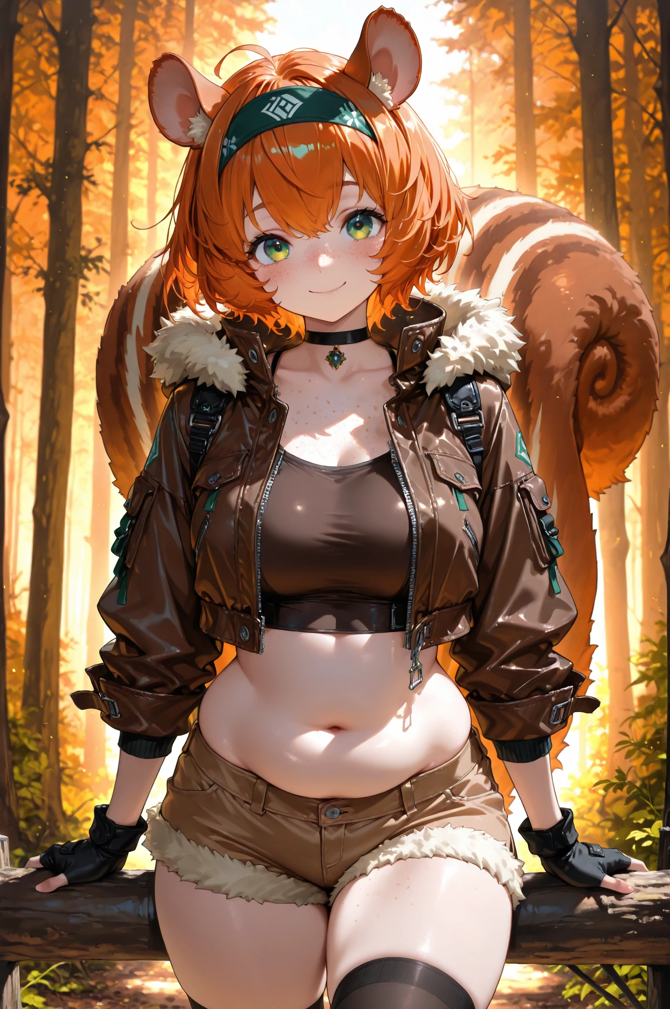 masterpiece, best quality, 1girl, long hair, looking at viewer, :3, cute, outdoors, streets, cowboy shot, big breasts, curvy, (((green eyes))), rias gremory, hair red, wavy hair, ((beautiful detailed eyes, beautiful detailed glow)), freckles, sfw, shorts, crop top, (neckline, navel)