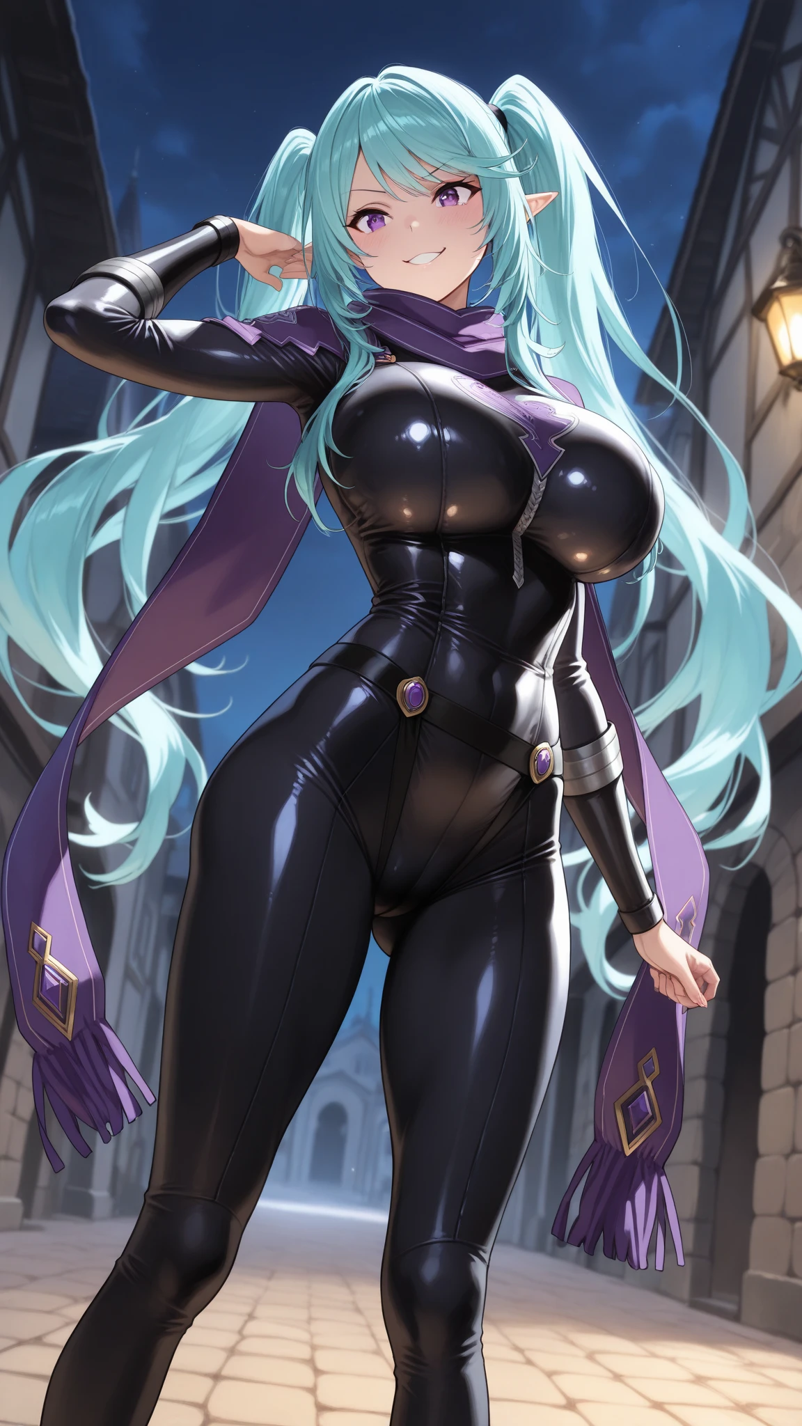 (masterpiece, best quality, high resolution, ((full body, standing,))((huge breasts)) the scorpion black sign of the fantasy zodiac, Magic Knight Rayearth style very powerful, full body