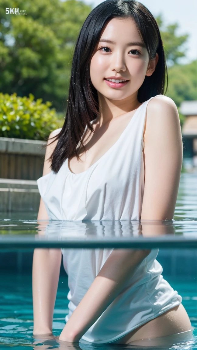 (((solo person))),(((A beautiful athlete in a yukata in a room with a view of the indoor bath at a hot spring inn))),(((She is wearing a yukata and sitting on a cushion.))),(((masutepiece:1.6))),(((ulzzang-6500))),(((perfect anatomia))),(((Deep depth of field with Hasselblad))),(((beautiful waistline))),​masterpiece,top-quality,超A high resolution,High resolution full body portrait,(photographrealistic:1.4),(((High nose and chiseled beautiful face))),(((Long limbs like a model))),Fair skin is dazzling,((Take a photo of the sexy nape from behind)),20yr old,cute little,Her long, lustrous chestnut hair is tied back and the nape of her neck is very sexy.,((Plump F cup bust and narrow waistline),(Close your mouth and smile shyly),A detailed eye,((Gravure photoshoot at a hot spring inn)),((Don't look at the camera)),Cute big eyes and long eyelashes,Distinct double eyelids,((shiny thick lips)),(((perfect anatomia))),