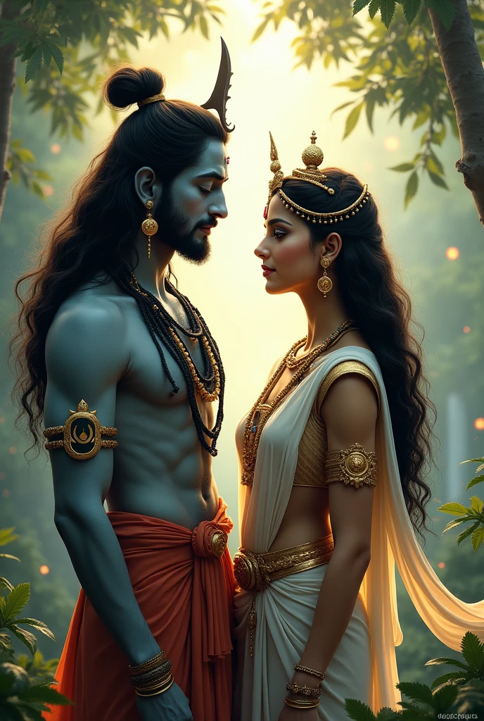 Shiva feeling sad and seeing Parvati