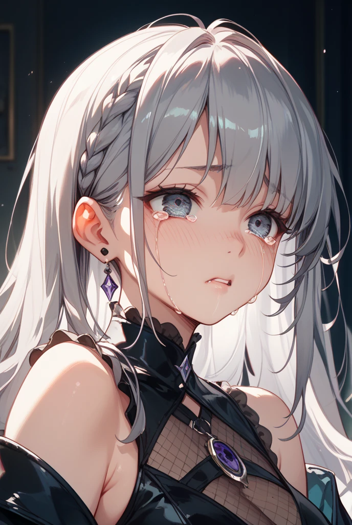 shy, embarrassed, blush, closed mouth, bright pupils, glint, red lips, nose blush, cat ears, longeyelashes, slit pupils, wide eyes, amber eyes, shiny hair, long hair, silver hair, high detail, anime, anime style, depth of field, cinematic lighting, ray tracing, masterpiece, accurate, anatomically correct, super detail, high details, high quality, best quality, highres, 4K