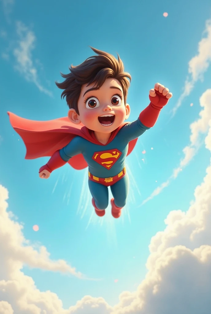 superhero boy in the month atmosphere july attractive ambient