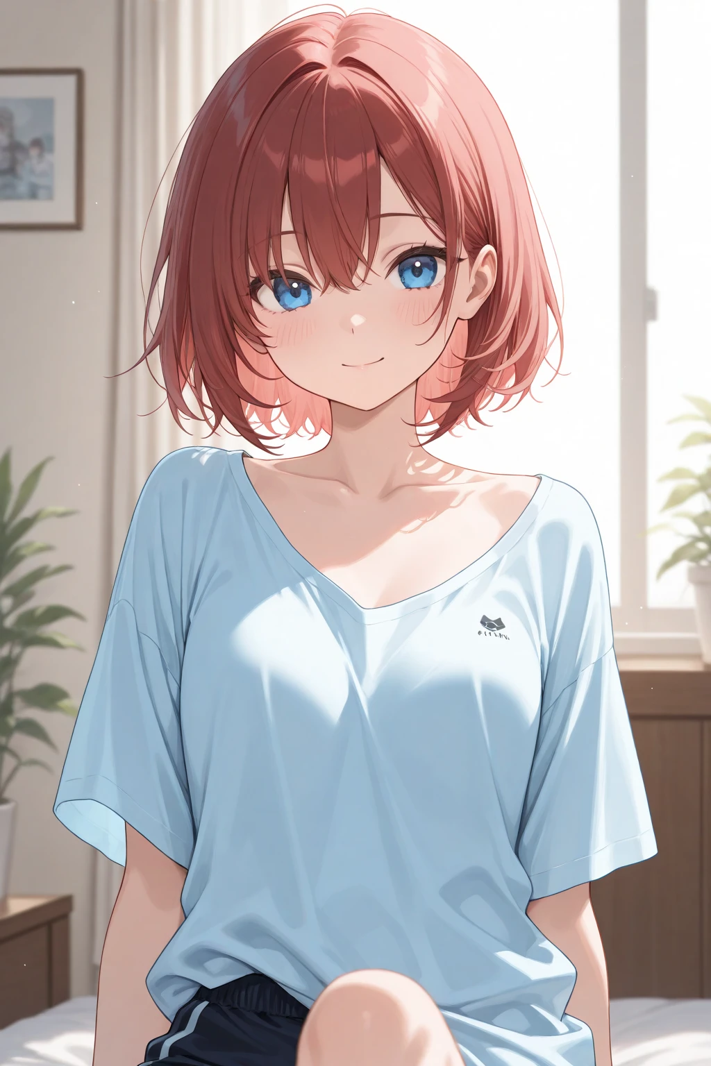 ((masterpiece)), (best quality), official art,photorealistic,
1girl, gwendolyn, red hair, short hair, light blue one-piece sundress, flat chest, chest logo, taut clothe, hair ornament,
<lora:GwendolynTennyson_v0.1:0.7>