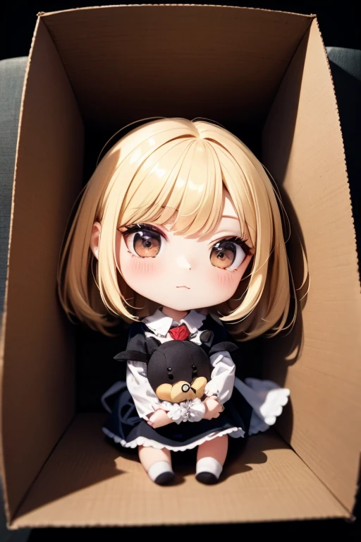 Cute Baby Chibi Anime,(((Super masterpiece、top-quality、ultra-detailliert、1 girl in、Chibi:1.5))🧛♂️ドラキュラ🧛♂️、Smile with open mouth、a small face、Looking at the camera、A detailed face、highdetailskin、A dark-haired、Foreign cemetery in fairytale country、⚰️ Sit on(Chibi:1.4)
