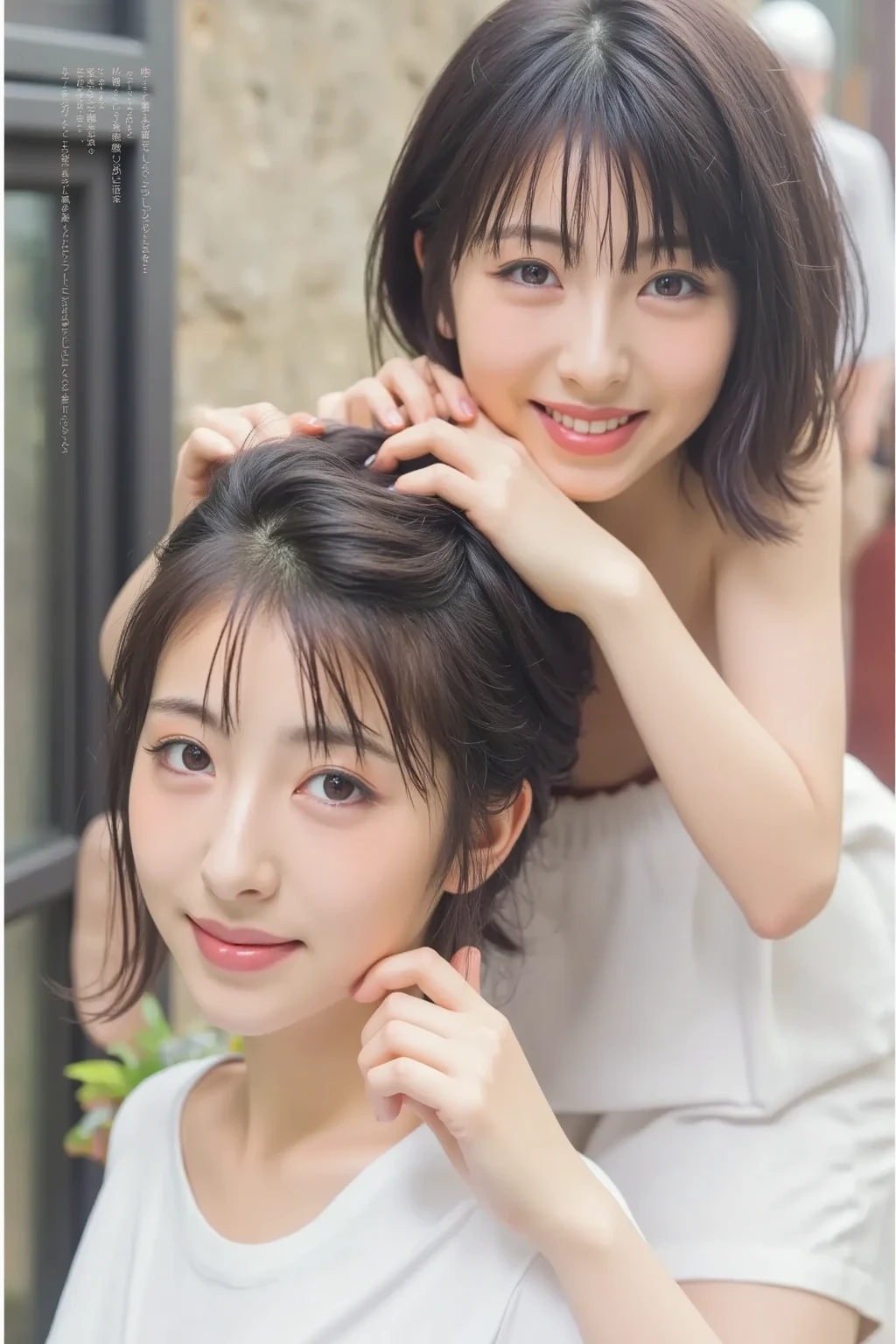 ((Beautiful Face:1.4)), (Purelos Face_v1: 1.0), Half Body,((White simple background)),18 year old beautiful girl, Big eyes, Large Breasts, Small and slim, 8k, Highest quality, (Highly detailed head: 1.0), (Highly detailed face: 1.0), (Very fine hair: 1.0), Maid clothes, Highly detailed official artwork, Moe art style, clean and detailed, smile, Blonde, sleek long hair