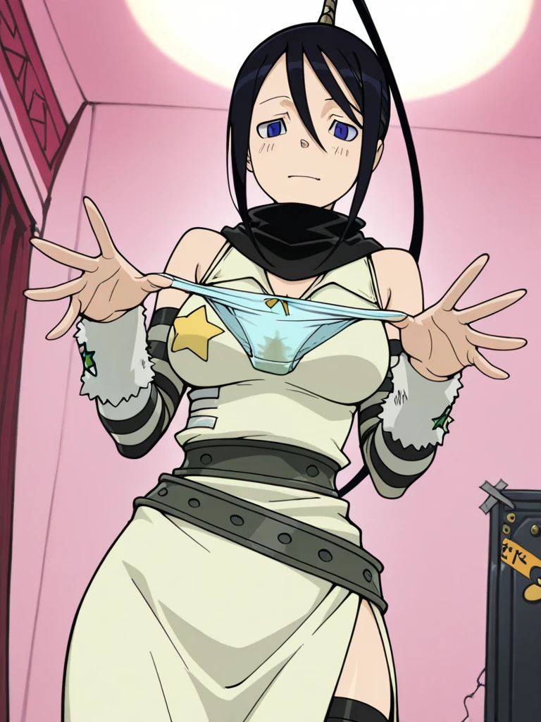 One woman,8k,, Black Hair,Medium Short, ,, Tashigi,, ((masterpiece)), ((highest quality)), (((sit))),((high resolution)),Very detailed, (See-through clothing),((Wet white shirt)),((Wet shirt)) ,((Troubled expression)),,(Slim thighs),Perfect tummy,Perfect navel,((Slender body)),Dark Eyes,,((White lace panties)),((Slender body)), , Strong lighting, High resolution,,,(((((Crystal clear image quality))))), sit, alone,blush,, indoor,