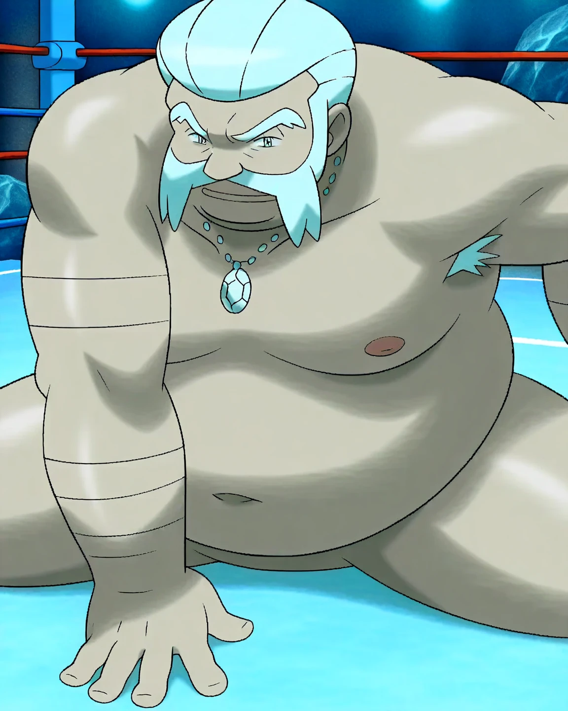 Correct body proportionale people,bare,chubbinesat minora,Shirtless,solo, A high resolution,obesity, low angle view, (holding penis:2),komane,furry,,koma