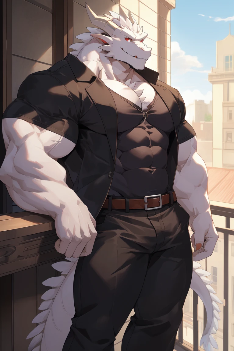 Huge muscles,Huge erect penis,White suit,On the roofs of Paris,Cat Ear Suit,CAT noir,Massive ,blushing cheeks