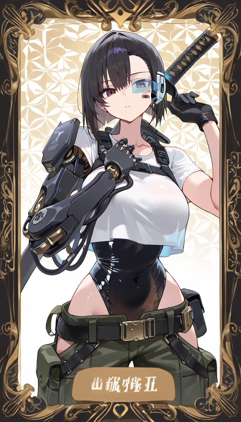 liuhuo2,<lora:liuhuo2_1:0.8>,1girl,solo,white china dress,boots,hair bun,standing,looking at viewer,streaked hair,simple background,green gloves,closed mouth,hair ornament,thigh strap,hip pouch,earrings,thick eyebrows,short eyebrows,indoor,:d,cowboy_shot,looking back,, masterpiece, best quality,
